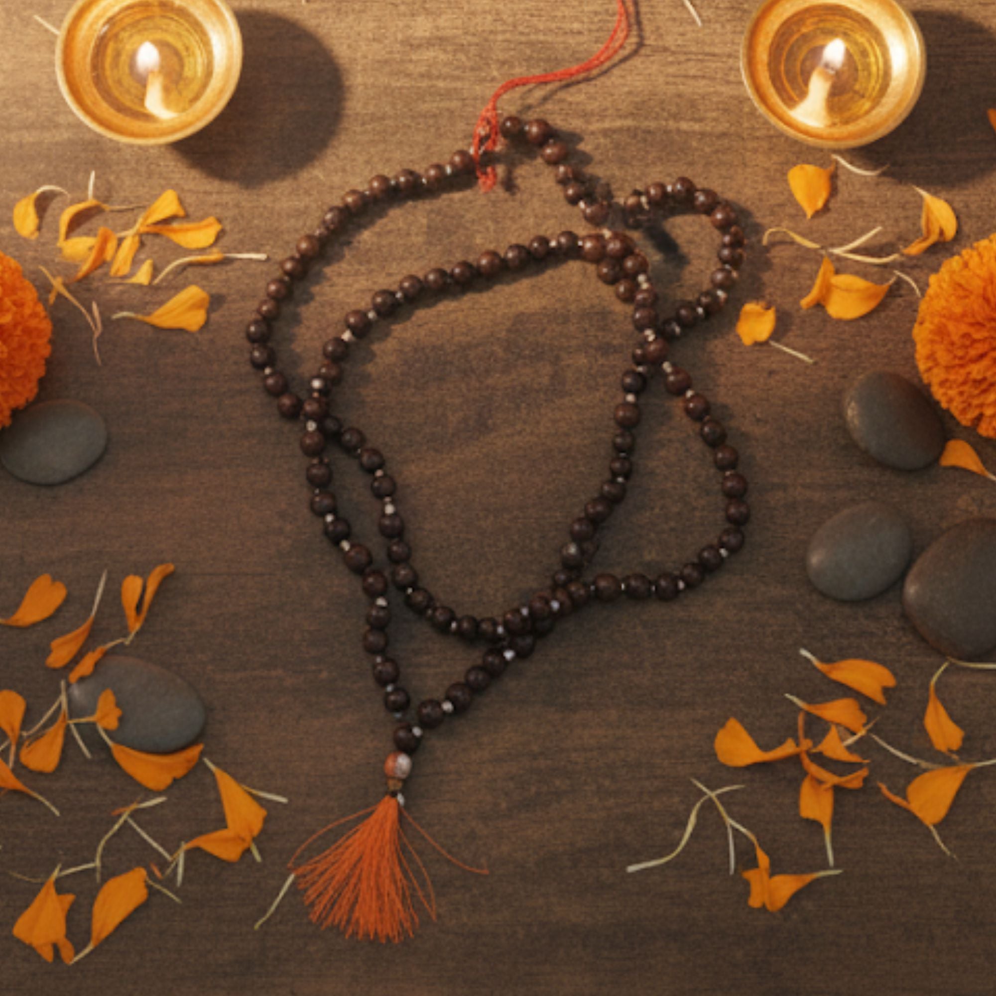 Black Jaap Mala 6mm Beads